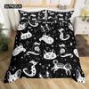 Soft Duvet Cover Halowen Flying Vampire Bats Soft Duvet Cover Polyester Witchcraft Magic Warm Comforter Cover Festival Gifts Rom Decoration