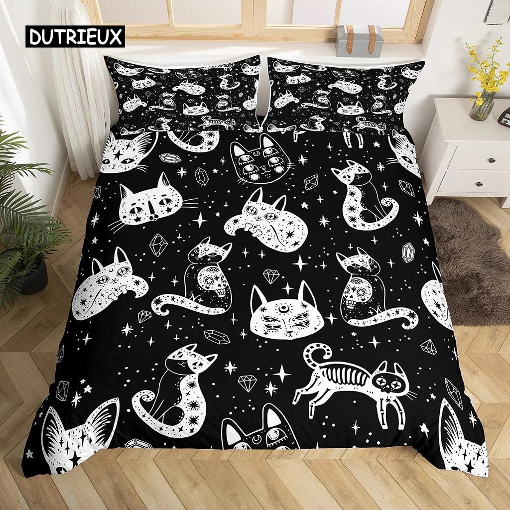 Soft Duvet Cover Halowen Flying Vampire Bats Soft Duvet Cover Polyester Witchcraft Magic Warm Comforter Cover Festival Gifts Rom Decoration