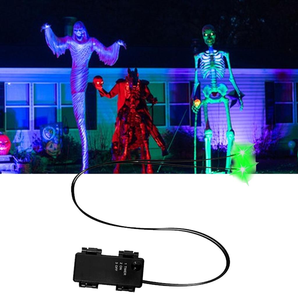 Ochi LED Strălucitori de Halloween Cu Temporizator Iluminați Ochi DIY Pentru Schelete Dovleci Măști Pietre de Mormânt Decorațiuni Horror de Interior Exterior