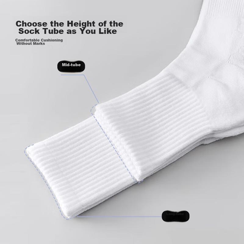4-Pair Set Basketball Socks, Sports Socks, Autumn And Winter Breathable Shock-Absorbing Mid-Calf Training Socks, Running Socks