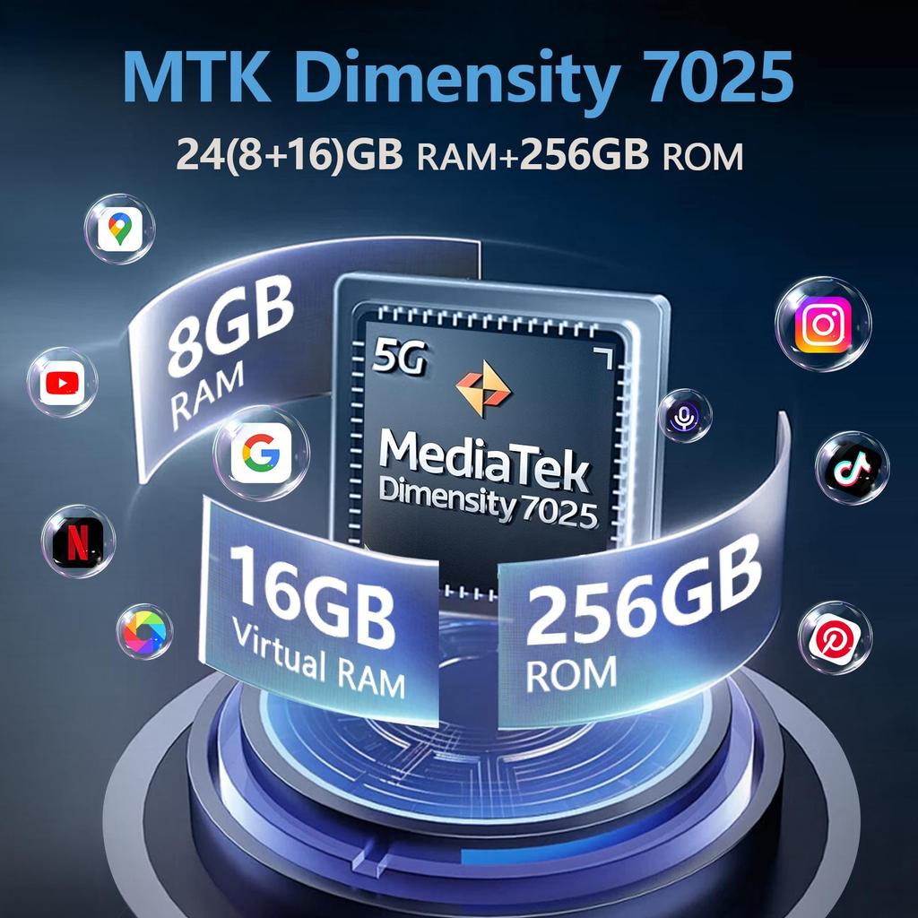 OUKITEL WP35 Rugged Smartphone 5G Android 15, 11000mAh/33W, 24GB+256GB/2TB, 2.4K 6.6" FHD+ Display, 108MP+8MP Night Vision, 5G Dual SIM/NFC/GPS/OTG