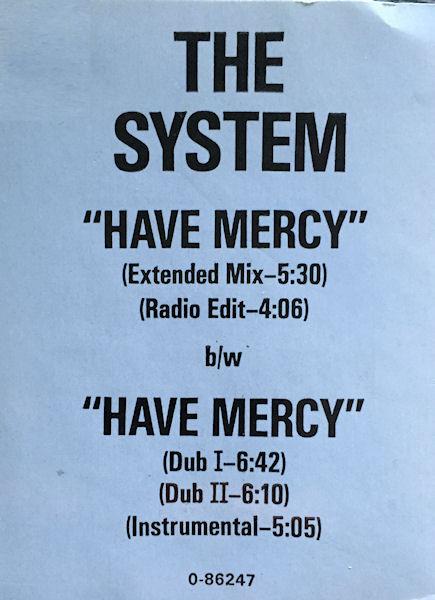 

12inch Record SYSTEM - Have Mercy 086247 Atlantic 1990 US Dance & Electronica Used