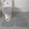 3pcs PU Soft Texture Strong Water Absorption Toilet Mat Set For Bathroom Carpets Cover Rug