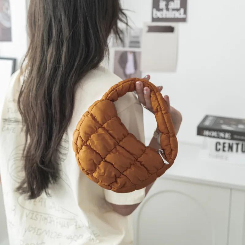 Fashi Quilted Shoulder Bags for Women Handbag Mini Cloud Pleated Bags Puffer Dumpling Bag Luxury Tote
