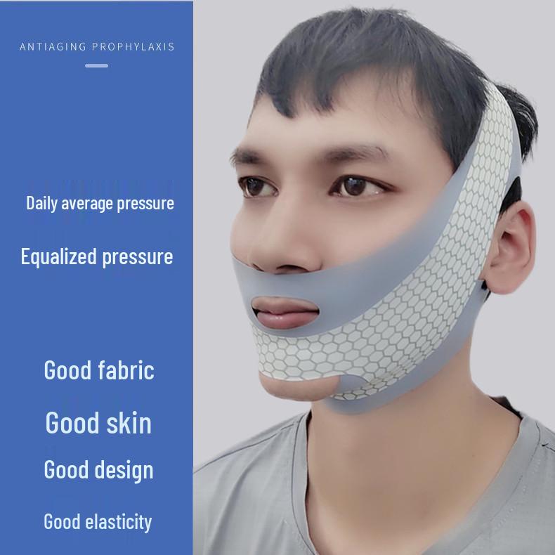 Men's V-Face Lifting and Firming Mask for Masseter Muscle and Nasolabial Folds Sculpting
