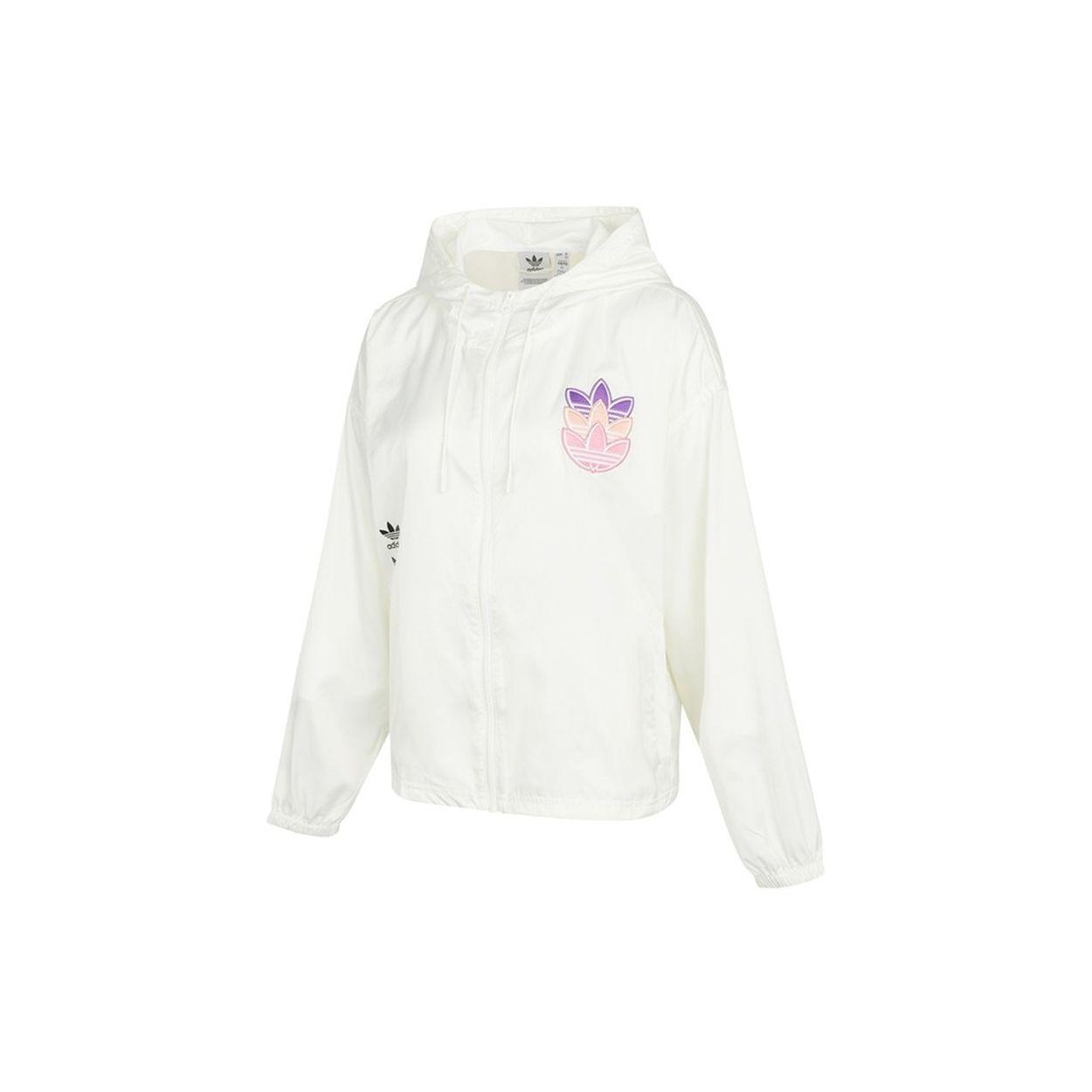 adidas Originals Women s Trefoil Hooded Jacket Off-White HC6578 38