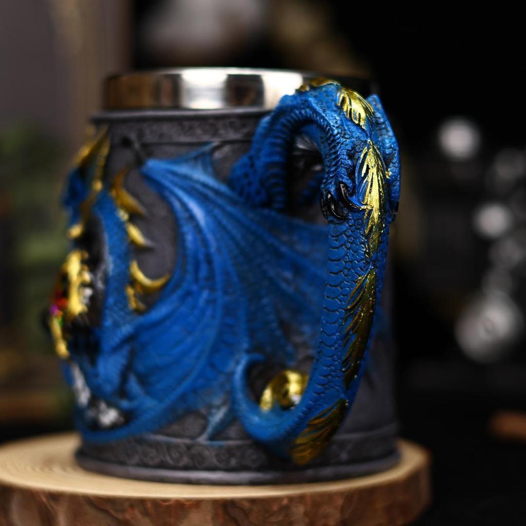 Pterodactyl Warrior Dragon Knight Stainless Steel Beer and Coffee Mug
