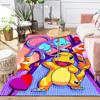 1Pc Pokemon Love Story Rug, Office Carpet Indoor Outdoor Doormat, Non-Slip Soft, Living Room, Christmas Halloween Gift M929406