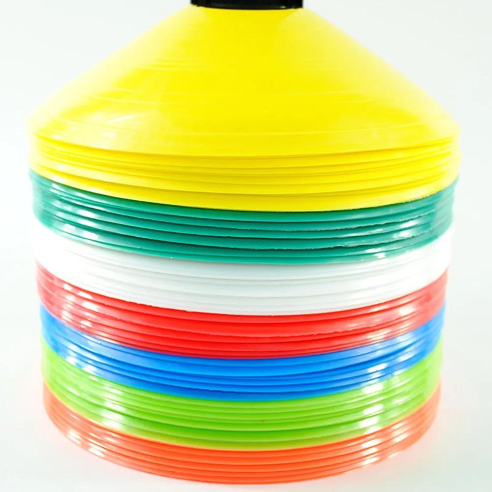 10PCS Agility Disc Cones - Soccer Training Cones w/Non-Slip Base, Multi-Sport Field Markers for Football/Basketball/Kids