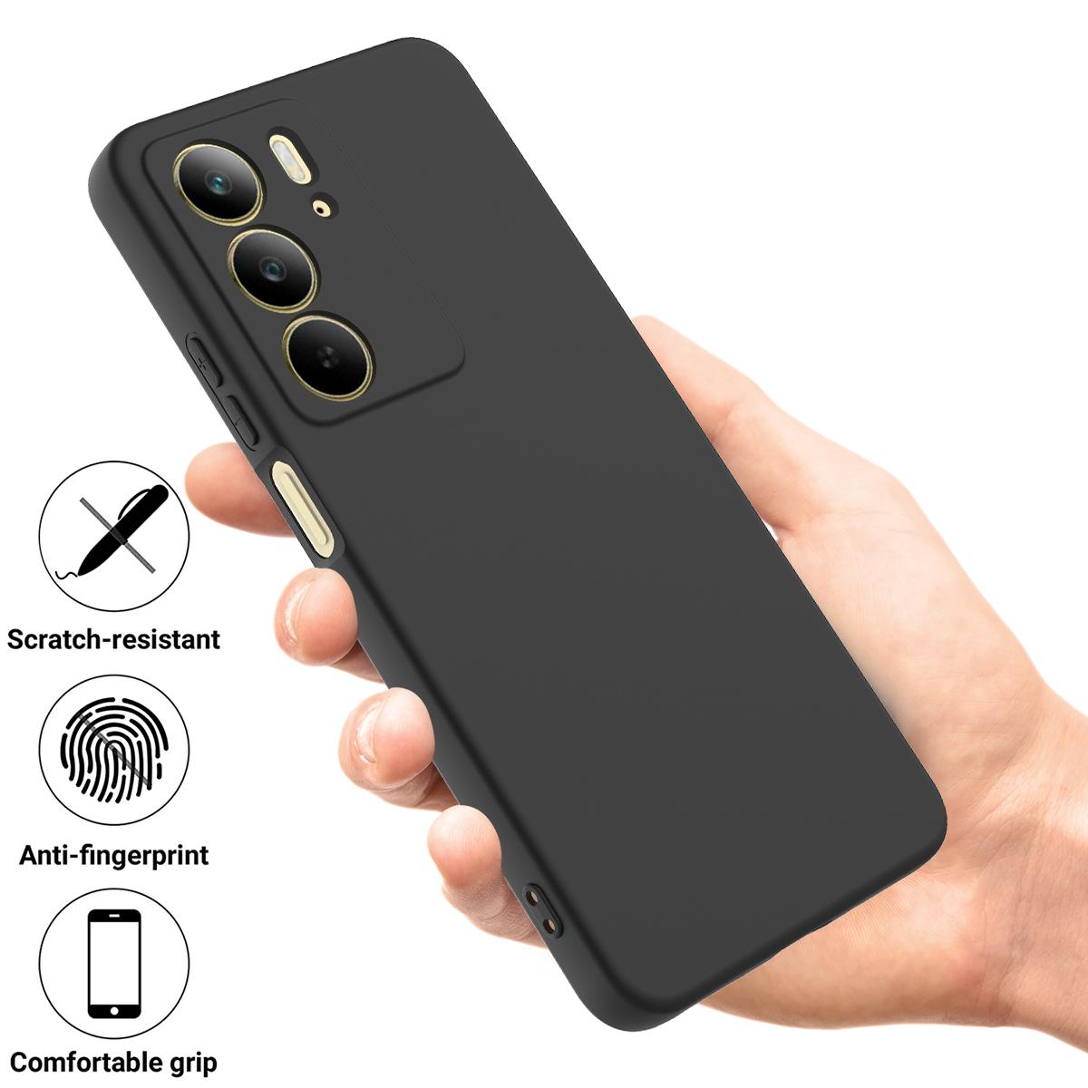 

For Realme C75 4G Case Liquid Silicone Phone Back Cover with Hand Strap Red