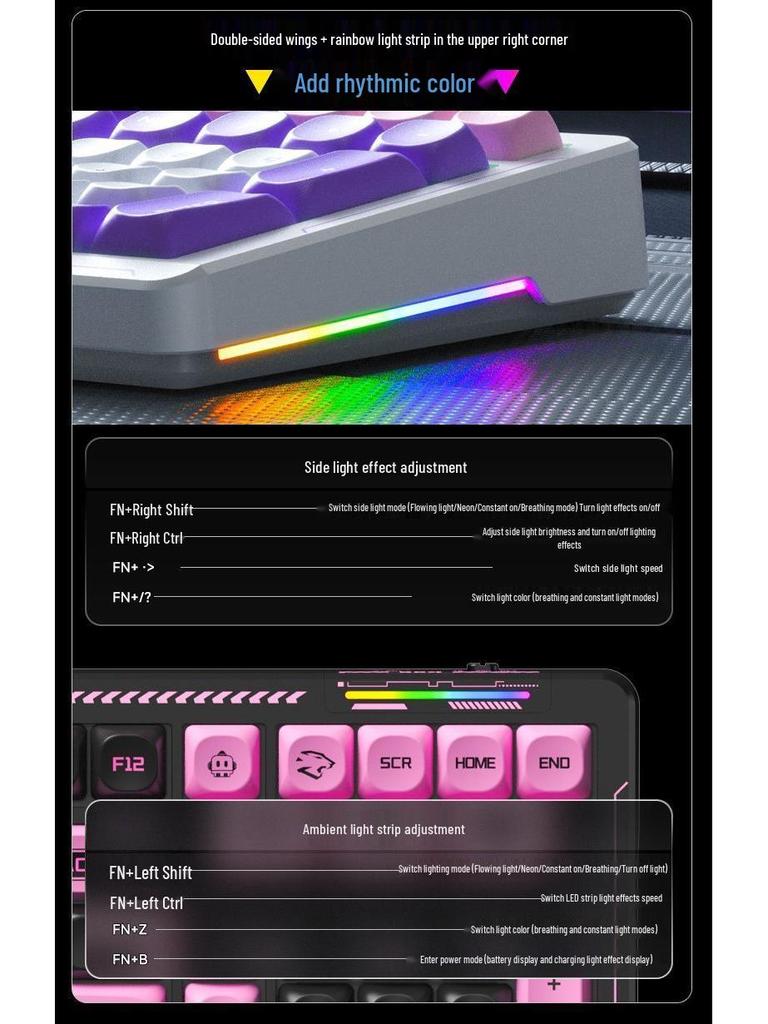 LingBao K98 Wireless 101-Key Hot-Swappable Mechanical Gaming Keyboard