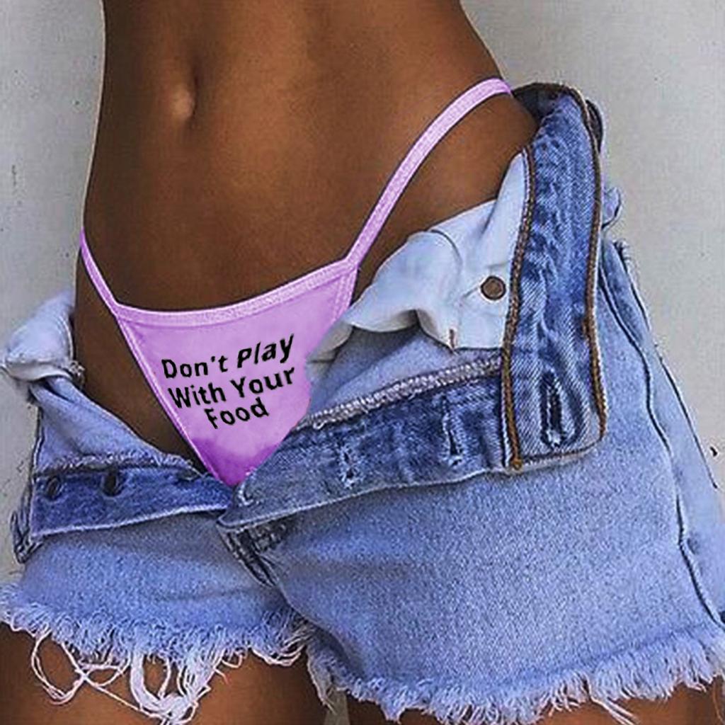 Women's Printed Cotton Blend Thong Panties Comfortable Low Rise Briefs with Elastic Waistband for Everyday Wear and Intimate Use
