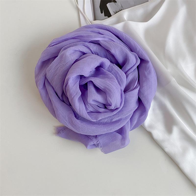 Thin Women's Desert Shawl Color Winning Cotton and Linen Beige Versatile Scarf Xinjiang Travel Sunscreen Scarf