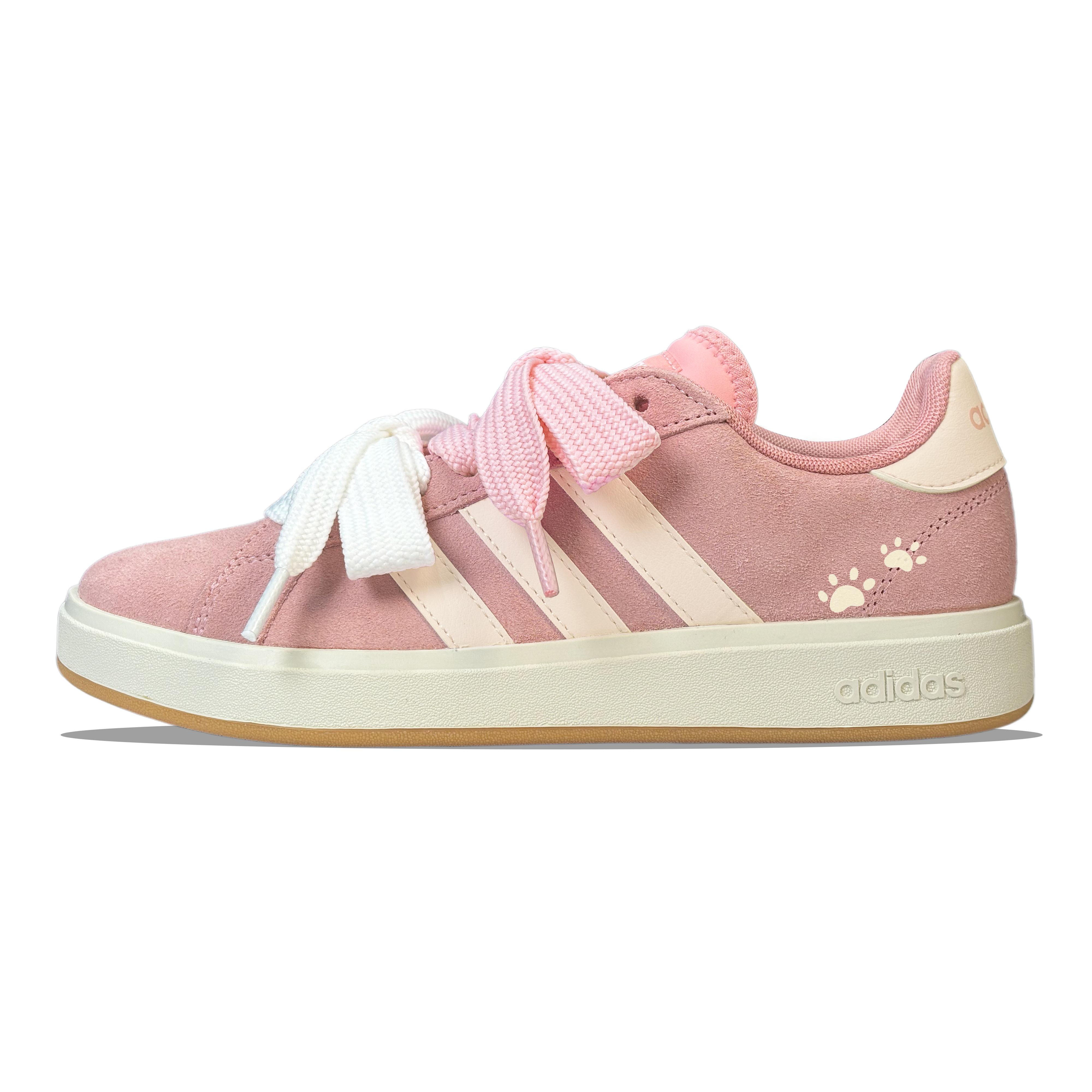 

Adidas Grand Court Base 00s YDCC Velvet Cat Print Synthetic Leather, Split Cow Leather Abrasion Resistant Low top JR7110(Team2156-) 36