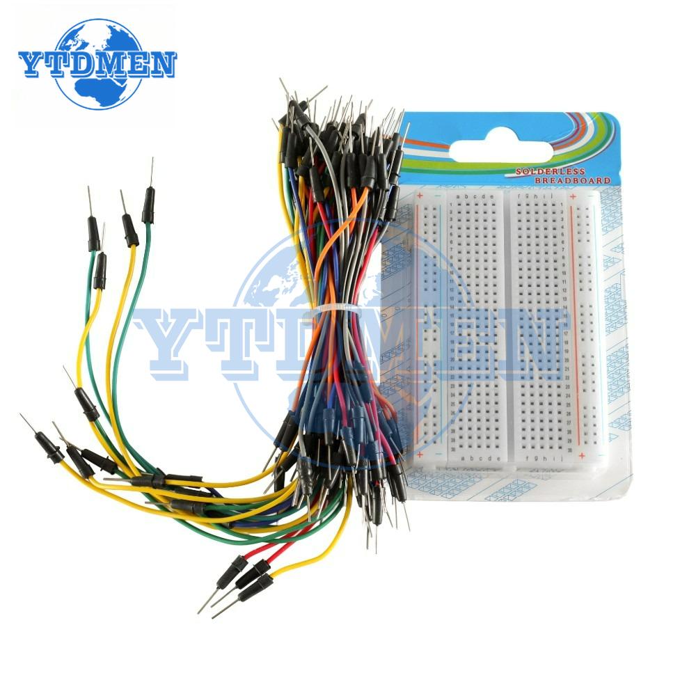 1Set Micro Switch Kit Breadboard 400 Points Solderless PCB Bread Board Jumper Wire Prototype Board DIY with Tweezer, for Arduino