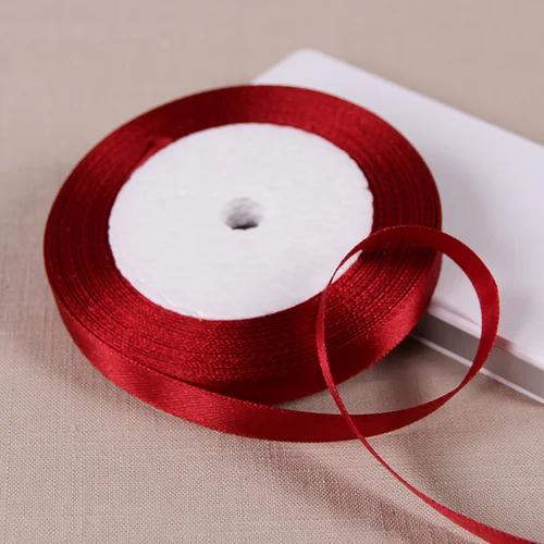 10mm Satin Ribbons DIY Wedding Birthday Party Artificial Silk Roses Crafts Supplies Sewing Acces Scrapbooking Material 25Yards