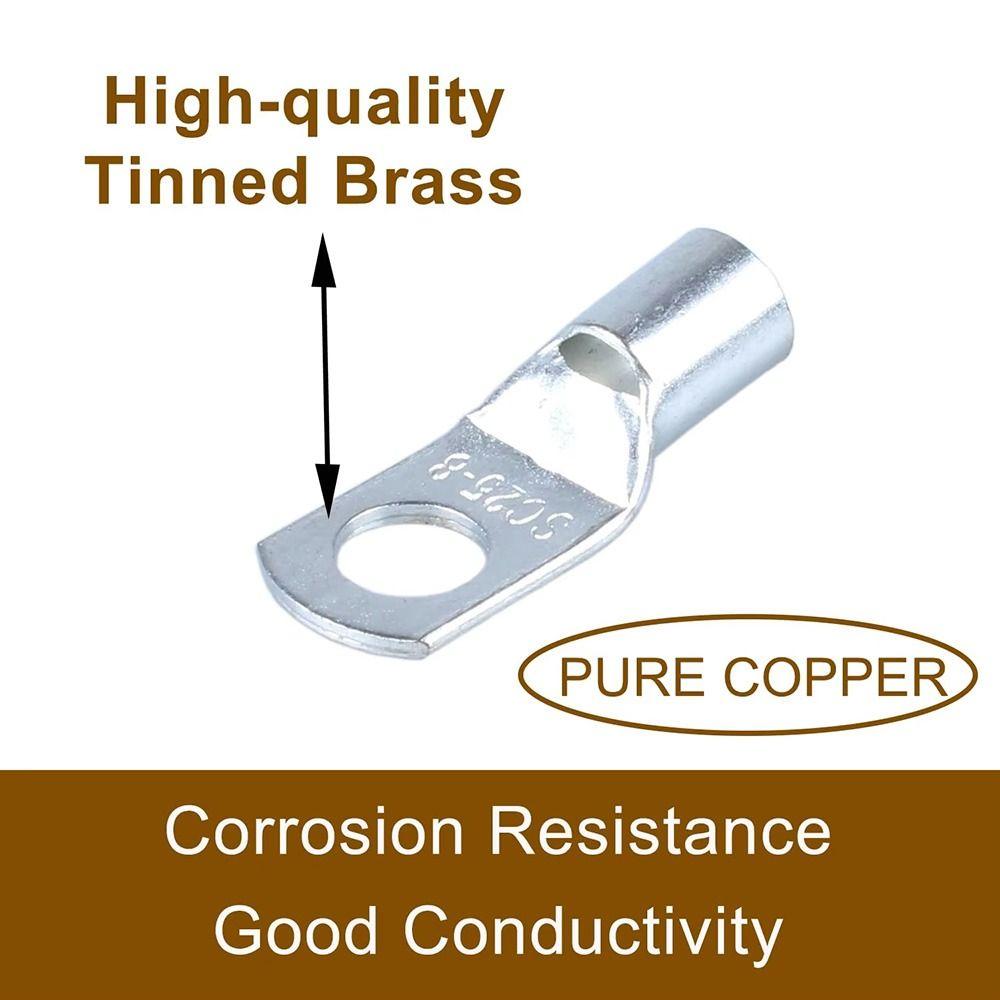 60Pcs SC16-6 SC25-6 SC35-6 Wire Nose Terminal Crimp Tinned Copper Lugs Ring Cable Connector Kit