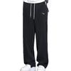 Mesh Ice Silk Pants Men's Summer Thin Breathable Loose Drape Wide-leg Pants Summer Sports Splicing Casual Trousers