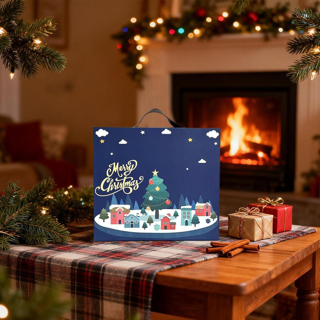 Christmas Countdown Calendar December Countdown Calendar 24 Days Empty Refillable Compartments For Kids Teen Adult Birthday