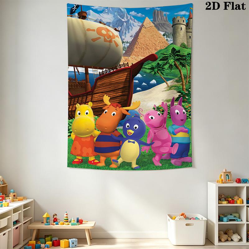 The Backyardigans Pattern Home Decor Tapestry, Wall Hanging, Decorative RV Wall Cloth.SGT0917344