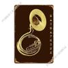 Sousaphon Metallschild Wandbild Club Charakter Kino Lustiges Blechschild Poster