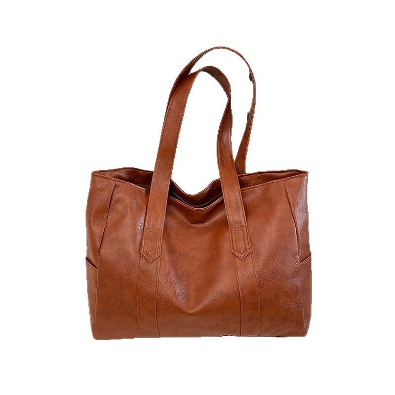 Large Women's Versatile Korean Style Tote Shoulder Handbag - Soft, Trendy & Spacious