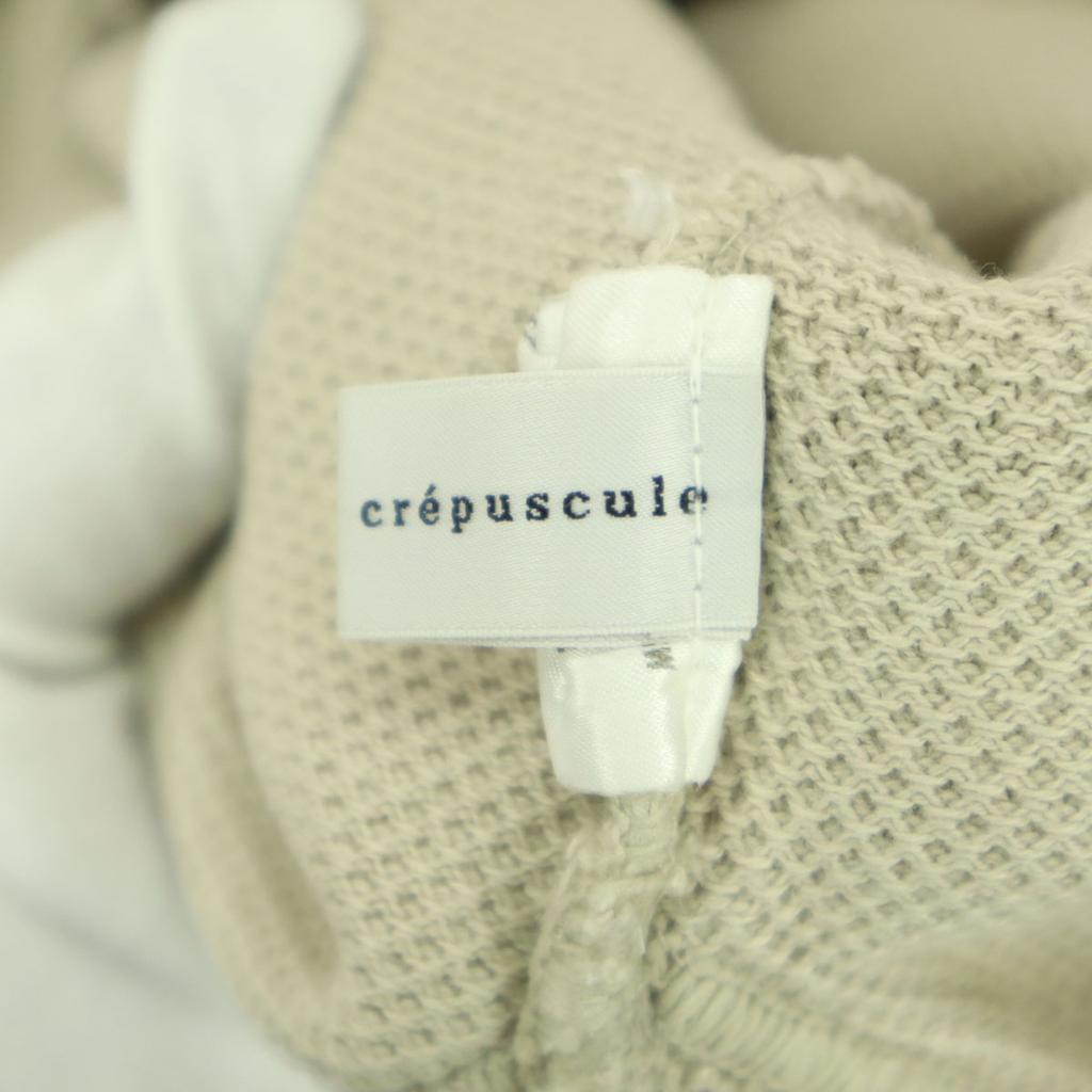 Crepuscule 7 Minutes Sleeve Crew Neck Cut F Beige Women Used