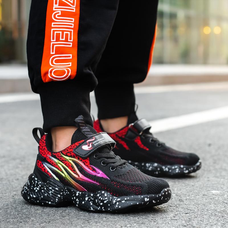 Dětské protiskluzové odolné proti opotřebení Módní trend Low Cut Fly Tkané Outdoorové sportovní boty Běžecké boty Běžecké boty