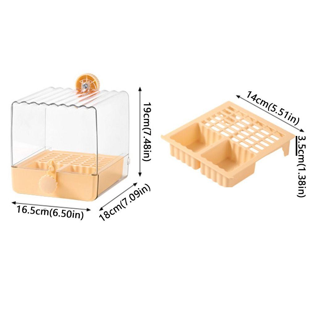 Bottom Drawer Parrot Bath Transparent Parrot Bathing Pool Bird Shower Box Bird Bathtub Bird Cage