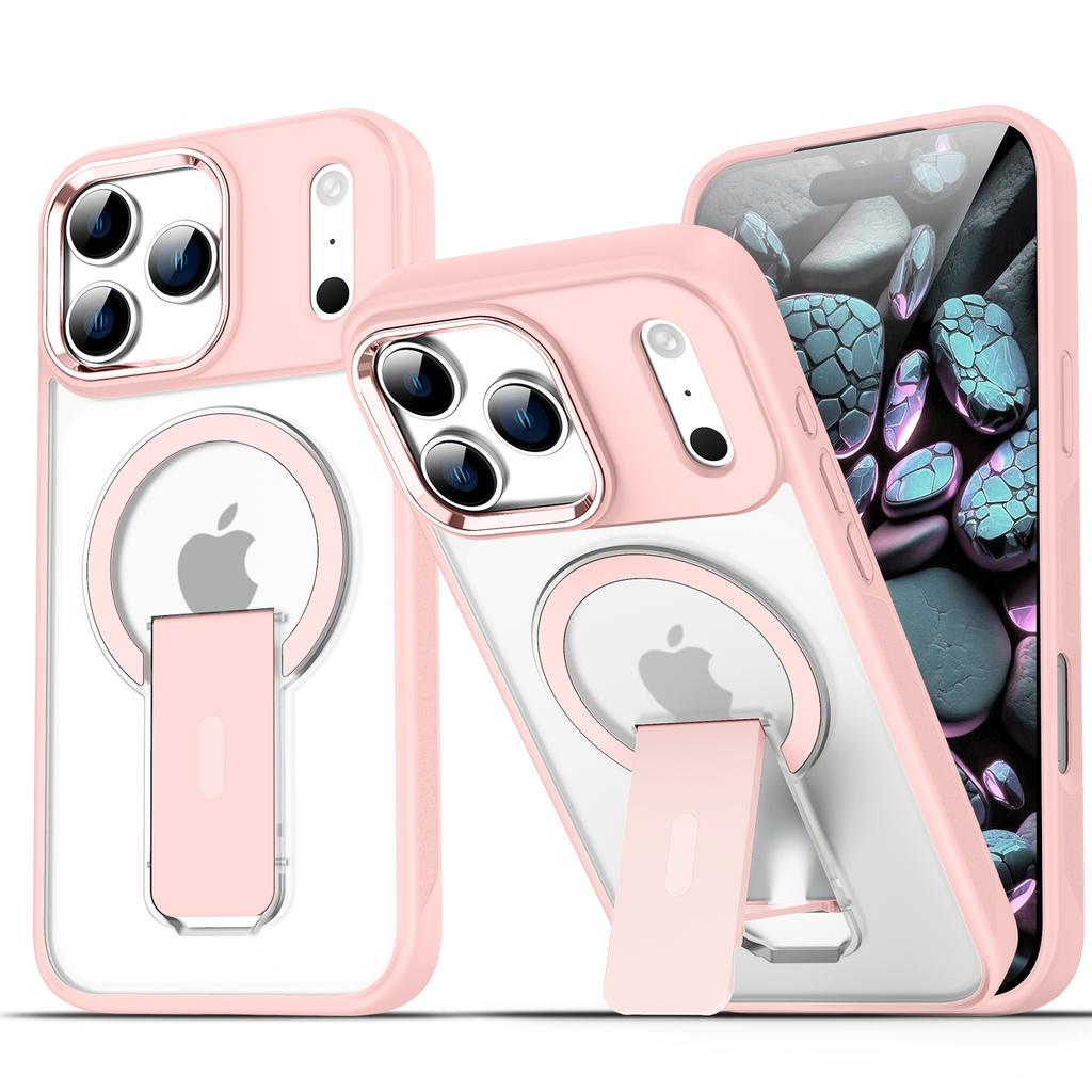 Luxusný puzdro s výklopným stojanom a opierkou pre iPhone 17 Air 16 e 15 14 Plus 13 12 11 Pro Max Pre Magsafe Kryt na bezdrôtové nabíjanie