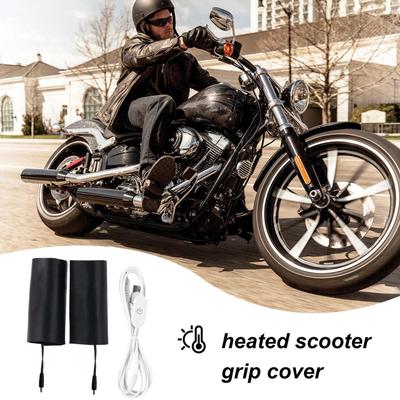 Heated Grips For Motorcycle USB Powered Waterproof Cycling Hand Warmer Motorcycle Handlebar Warmers For Winter Cold Weather