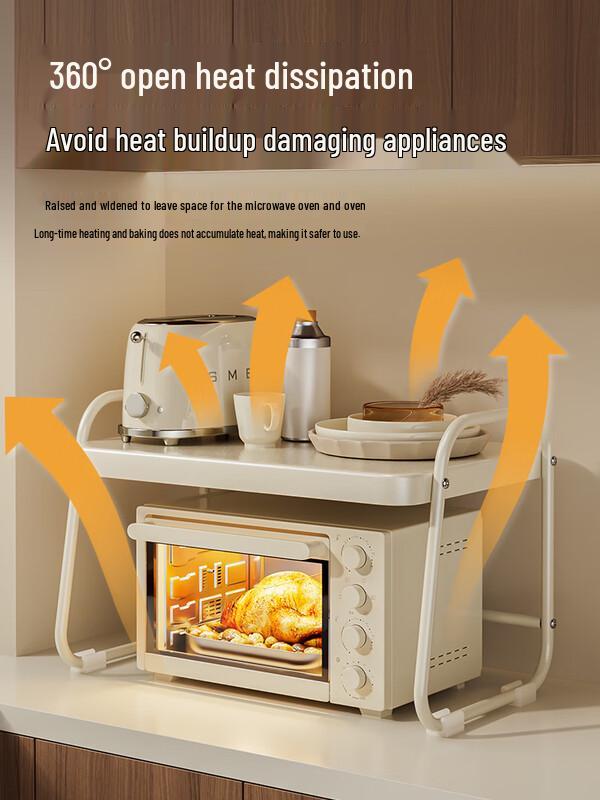 Zhaoran JIJIA Double-Layer Kitchen Microwave Oven Rack