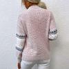 Women Pullover Sweater Christmas Sweater Warm Pullover Sweaters Christmas Jumper Christmas Turtleneck Sweater  Pink XL