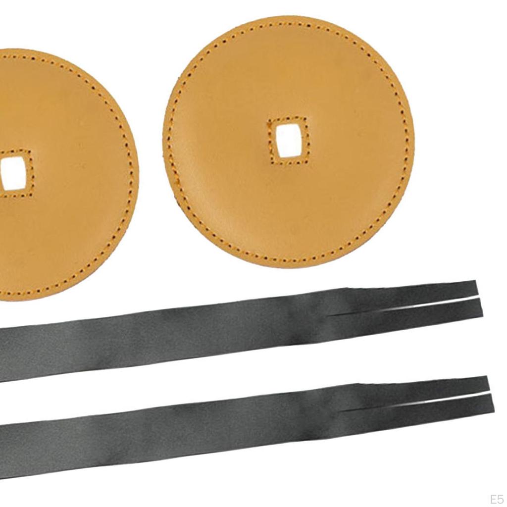 2 Pieces Cymbal Belt Strap Hand with Pads Instrument Accessory Repairment Soft