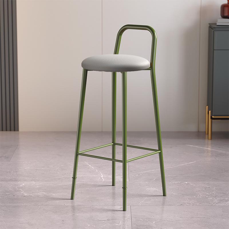 Nordic Iron Art Bar Stool with Backrest – Modern, Luxurious Design