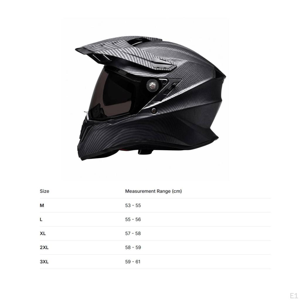 Full Face | Washable Liner, DOT Certified, Adventure Helmet with Peak, for unpaved terrain L B