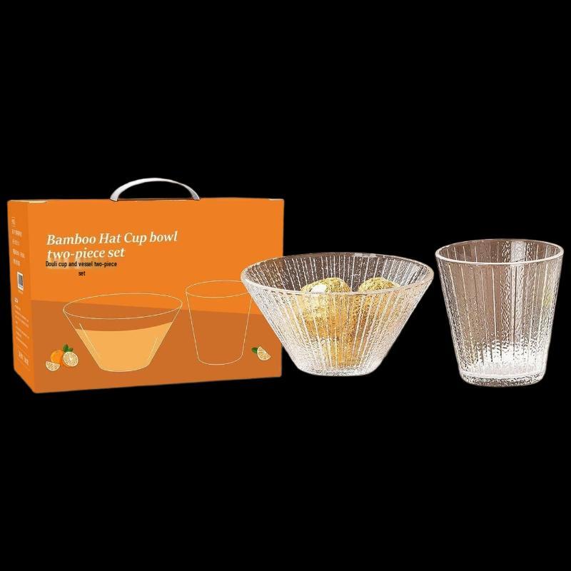 Changbaosen Glass Douli Cup & Bowl Gift Set (48 Sets)