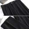 Women Suit Pants High Waist Button Zipper Fly Office Lady Trousers with Pockets Solid Color Slim Fit Straight Leg Trousers