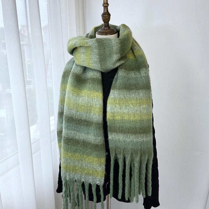 Wool Luxury Brands Classic England Style Women Scarf Fashion Stripe Plaid Scarves Tassel Shawls Pashmina Lady Wrap