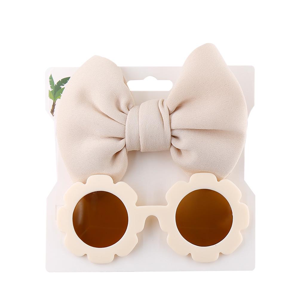 Kids' Cartoon Sunglasses & Headband Set - Girls' Space Cotton Design