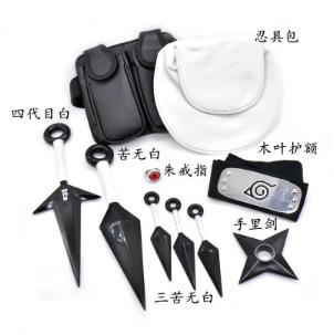Ninja Anime Peripheral Weapons Gloves Headband Combination Ninja Kakashi Mask Combination