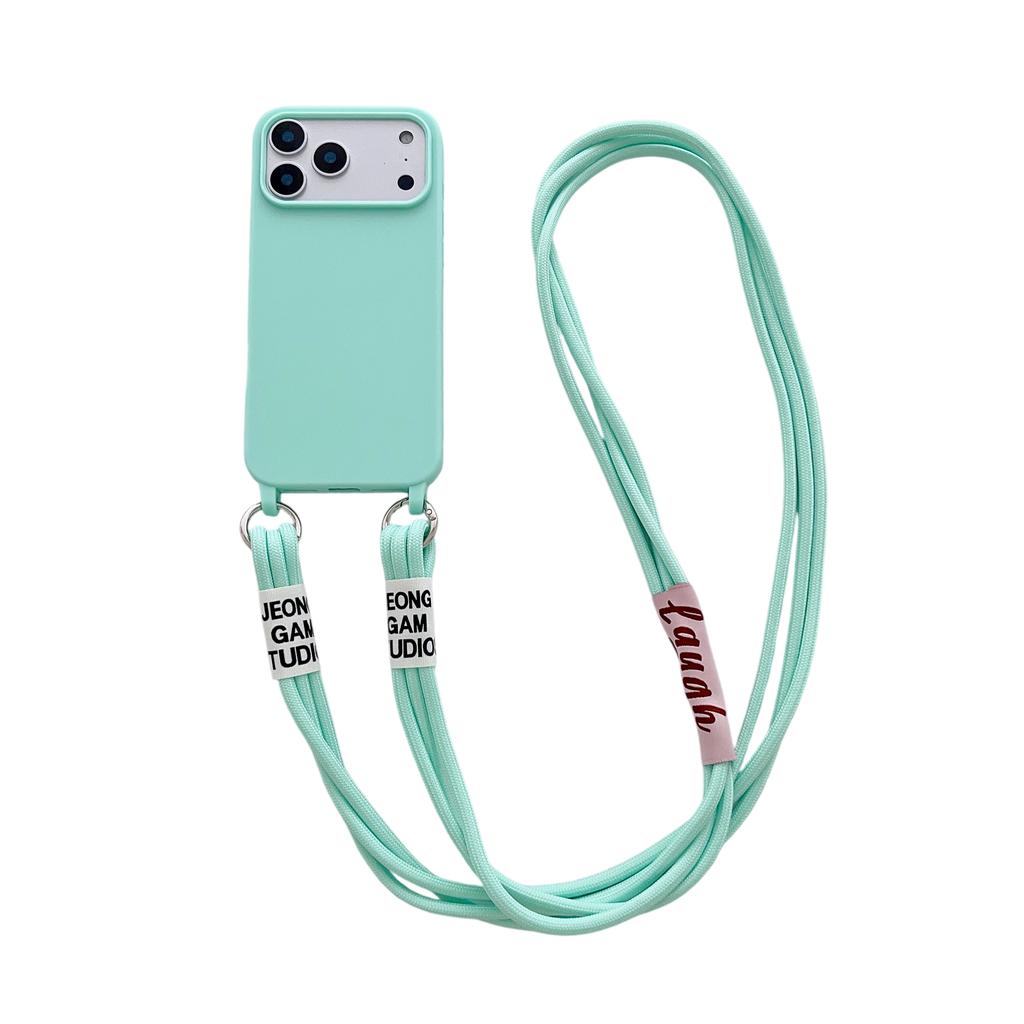 Crossbody Lanyard 2 Rope Liquid Silicone Case For iPhone 17 Air 17 16 15 14 13 12 11 Pro Max X XR Max 7 8 Plus Samsung S25 S24 23 Ultra Plus