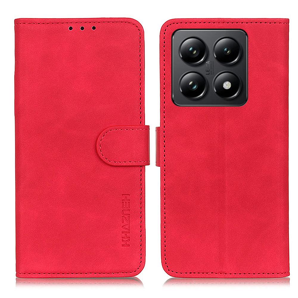 KHAZNEH For Xiaomi 14T Case Retro PU Leather Wallet Stand Phone Cover