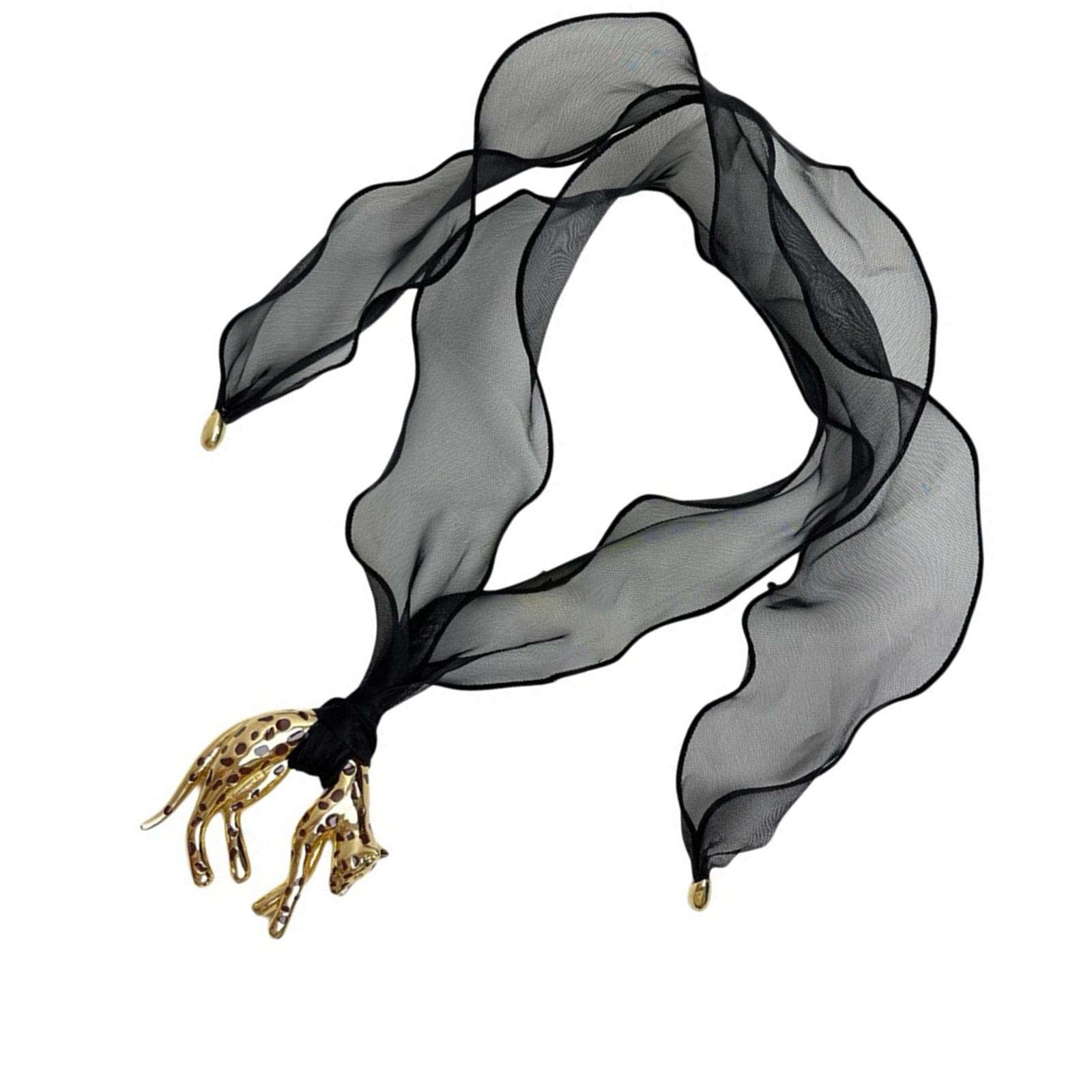 

Mysterious Black Gold Alloy Leopard Necklace Unique Unisex Design Artistic Statement Pieces For Special Occasions 1