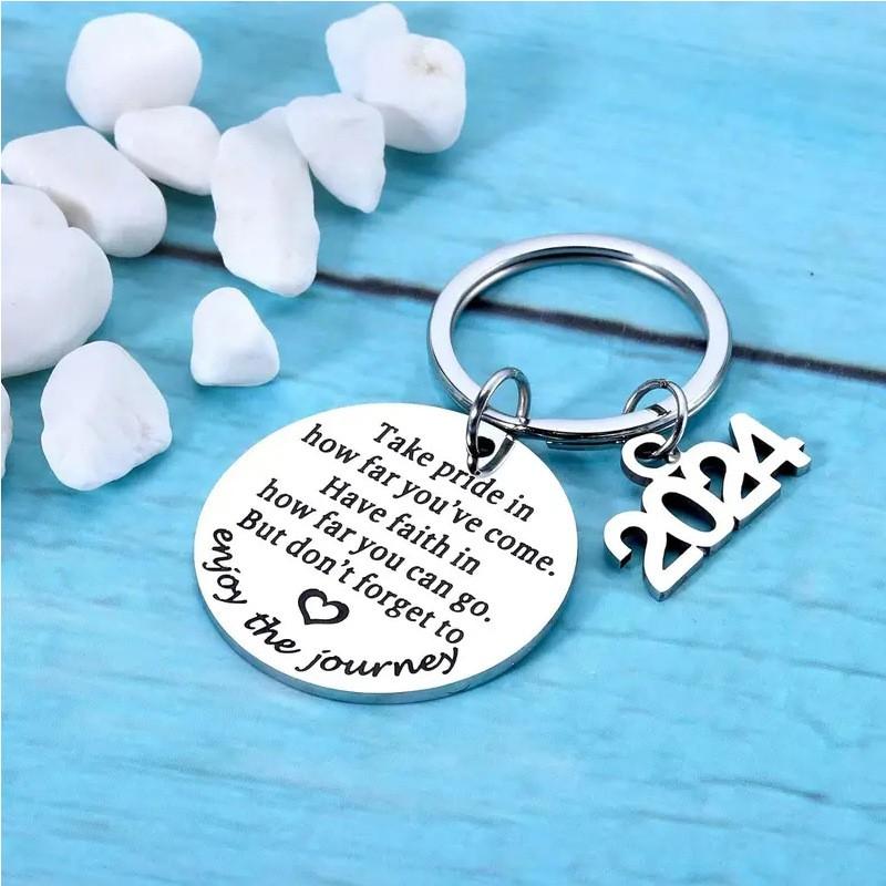 Season Stainless Steel Tag Metal Keychain Can Be Used For Diy Engraved Commercial Key Accessories