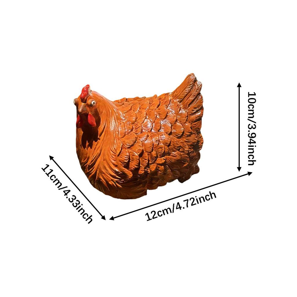4PCS Hen Model Lifelike Chicken Crafts Statue Figure American Country Chicken Garden Art Decor Simulation Farmhouse Chicken Sculpture