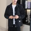 2025 Autumn Men's Lapel Jacket: Trendy Workwear Casual Short Coat for Outdoor Fashion.