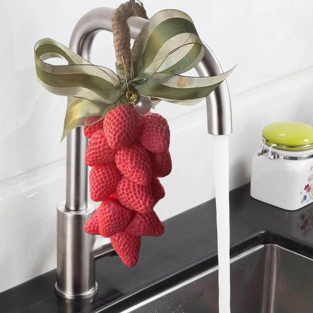 Face Bar Soap Strawberry Shaped Cleansing Soap On A Rope Aesthetic Decorative Lightening Cleanser Moisturizing For Skin Care Men
