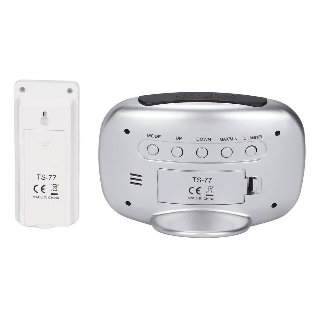 Weather Station Thermometer Wireless Color Display Digital Weather Thermometer with Clock for