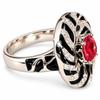 Black Enamel Statement Ring Wide Leaf Design Rings Vintage Enamel Rings  Bohemian
